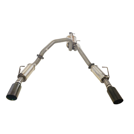 ESA 4X4 - Ram 1500 DT 6.2L Supercharged V8 Ute Twin 3" Cat Back Stainless Steel Exhaust System with 5" Black Chrome Tips for Limited and Laramie