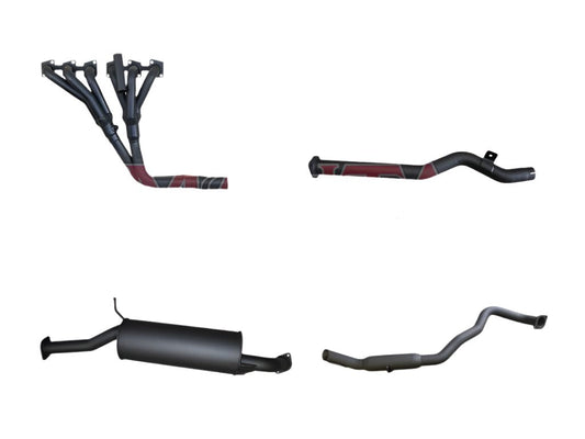 Manta | 2.5in Full Exhaust System No Cat with Centre Muffler & Rear Hotdog | Nissan Patrol GU 4.5L TB45 Wagon 1997–2001