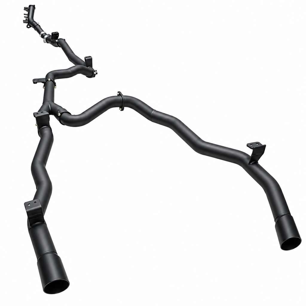 Manta Twin 3″ Aluminised Turbo Back Exhaust With Cat & Without Muffler | Toyota Landcruiser 79 Series GDJ79 Ute 2.8L TD 2023–on