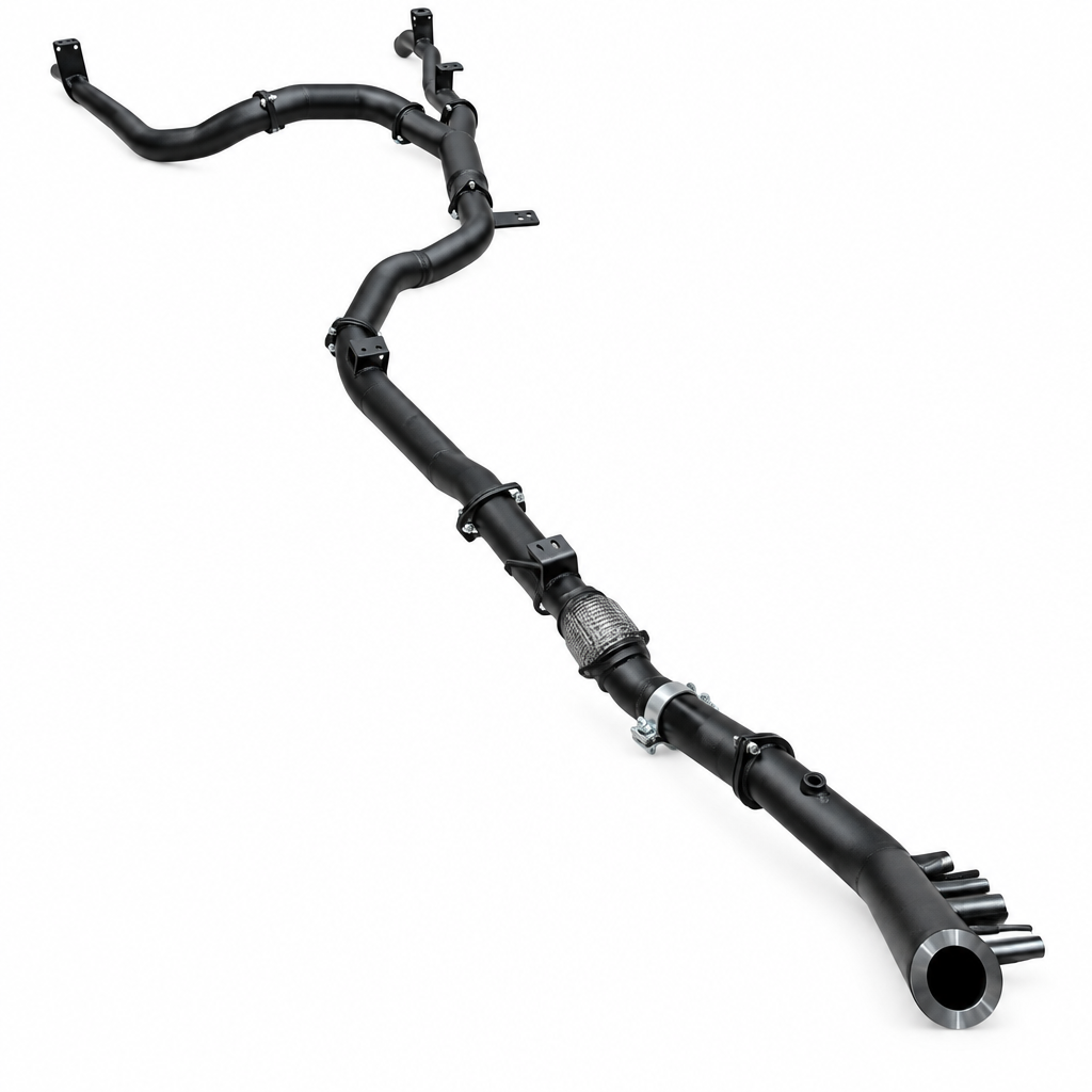 Manta Twin 3″ Aluminised Turbo Back Exhaust Without Cat & With Hotdog | Toyota Landcruiser 79 Series GDJ79 Ute 2.8L TD 2023–on