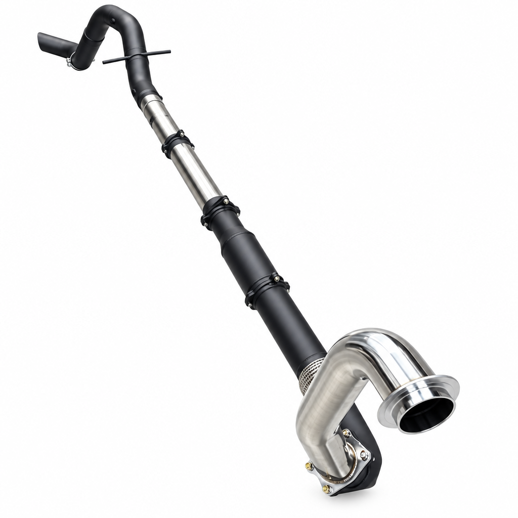 Manta 4″ Stainless Turbo Back Exhaust With Cat & Without Muffler | Chevrolet Silverado T1 6.6L V8 TD 2020–2025