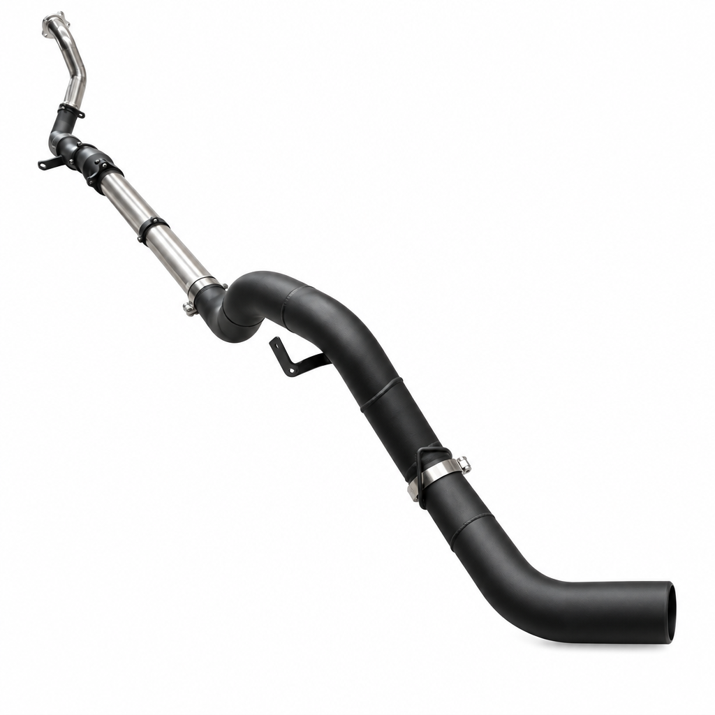Manta 4″ Stainless Turbo Back Exhaust With Cat & Without Muffler | Chevrolet Silverado T1 6.6L V8 TD 2020–2025