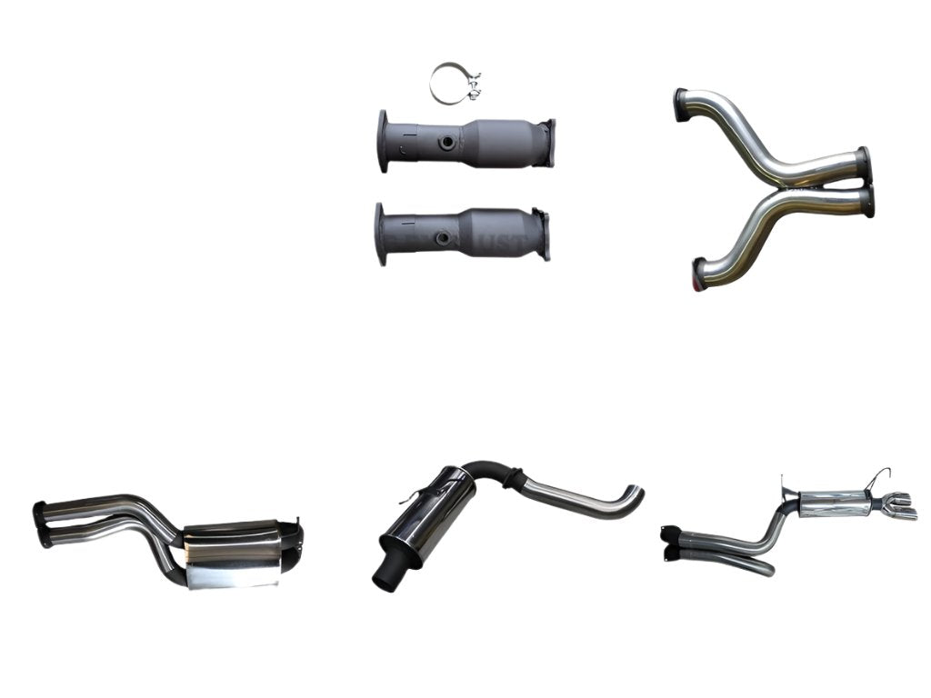 Manta | Twin 3″ Full Exhaust System with Extractors Muffler/Muffler | Ford Falcon FG 5.4L XR8 V8 Sedan 2008–2010