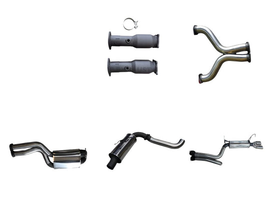 Manta | Twin 3″ Full Exhaust System with Extractors Muffler/Muffler | Ford Falcon FG 5.4L XR8 V8 Sedan 2008–2010