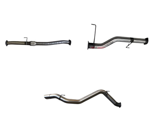 Manta - Isuzu MU-X 2017+ 3.0L - DPF Back Exhaust - 3" Single Stainless Steel System - Pipe Only