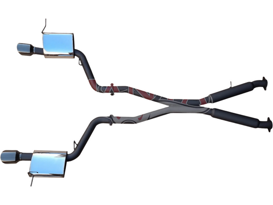 Manta - Jeep Grand Cherokee 2012+ WK2 5.7L - 3" Twin Stainless Cat Back Exhaust System with Chrome Tips - Hotdog/Muffler