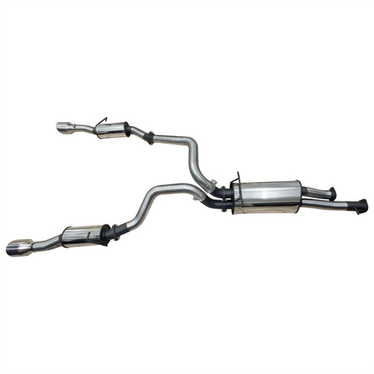 Manta Twin 3″ Stainless Cat Back Exhaust Centre Muffler, Rear Mufflers, Chrome Tips | RAM 1500 DT 3.0L 2025–on