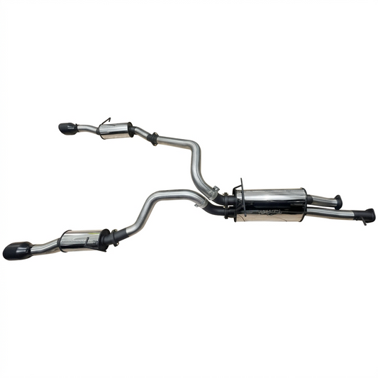 Manta Twin 3″ Stainless Cat Back Exhaust Centre Muffler, Rear Mufflers, Black Tips | RAM 1500 DT 3.0L 2025–on