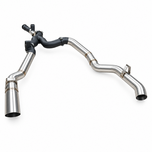 Manta Twin 4″ Stainless DPF Back Exhaust Without Muffler | Toyota Landcruiser 79 Series VDJ79 Ute 4.5L V8 TD 2016–on