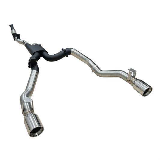 Manta Twin 4″ Stainless Turbo Back Exhaust With Cat & Muffler | Toyota Landcruiser 79 Series VDJ79 Ute 4.5L V8 TD 2016–on