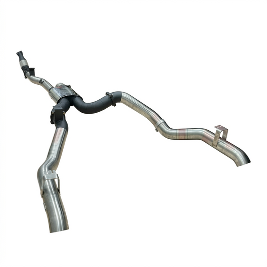 Manta Twin 4″ Stainless Turbo Back Exhaust Without Cat & With Muffler | Toyota Landcruiser 79 Series VDJ79 Ute 4.5L V8 TD 2016–on
