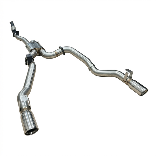 Manta Twin 4″ Stainless Turbo Back Exhaust With Cat & With Muffler | Toyota Landcruiser 79 Series VDJ79 Dual Cab Ute 4.5L V8 TD 2012–2016