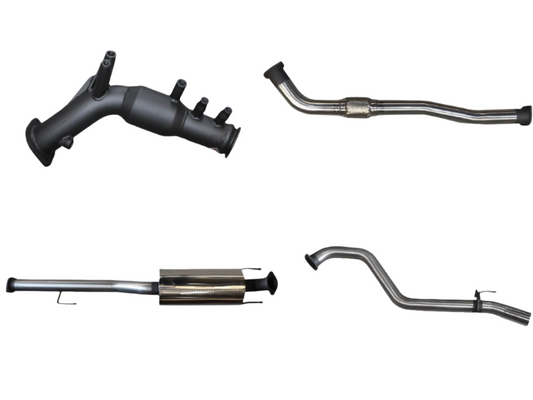 Manta - Toyota Hilux GUN125R 2.4L Turbo Back 3in Muffler With Cat