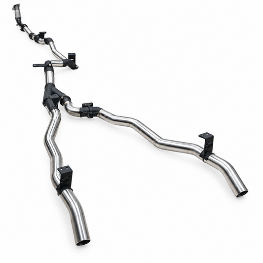 Manta Twin 3″ Stainless Turbo Back Exhaust With Cat & With Hotdog | Toyota Landcruiser 79 Series GDJ79 Ute 2.8L TD 2023–on