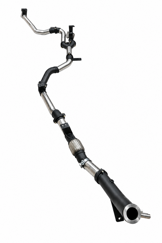Manta Twin 3″ Stainless Turbo Back Exhaust Without Cat & Without Muffler | Toyota Landcruiser 79 Series GDJ79 Ute 2.8L TD 2023–on