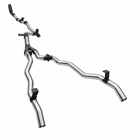 Manta Twin 3″ Stainless Turbo Back Exhaust Without Cat & With Hotdog | Toyota Landcruiser 79 Series GDJ79 Ute 2.8L TD 2023–on