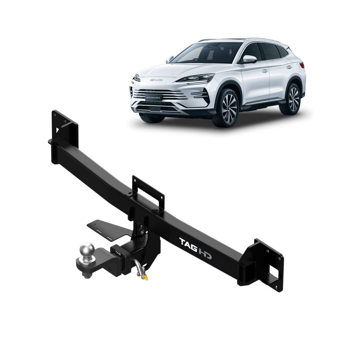 TAG Heavy Duty Towbar & Universal Wiring Kit for BYD Sealion 6 SUV 2024-on | 1300kg towing - T4JA31-K301