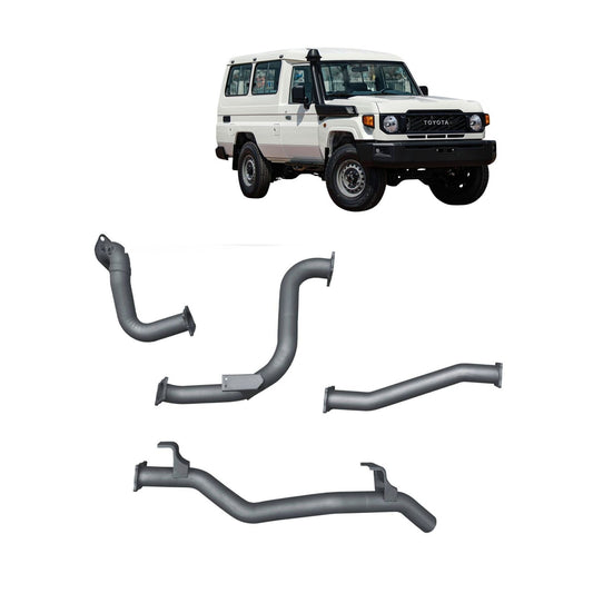 Redback Extreme Duty Exhaust for Toyota Landcruiser 78 Series Troop Carrier 2016-on | 76mm - TLX442800-PO