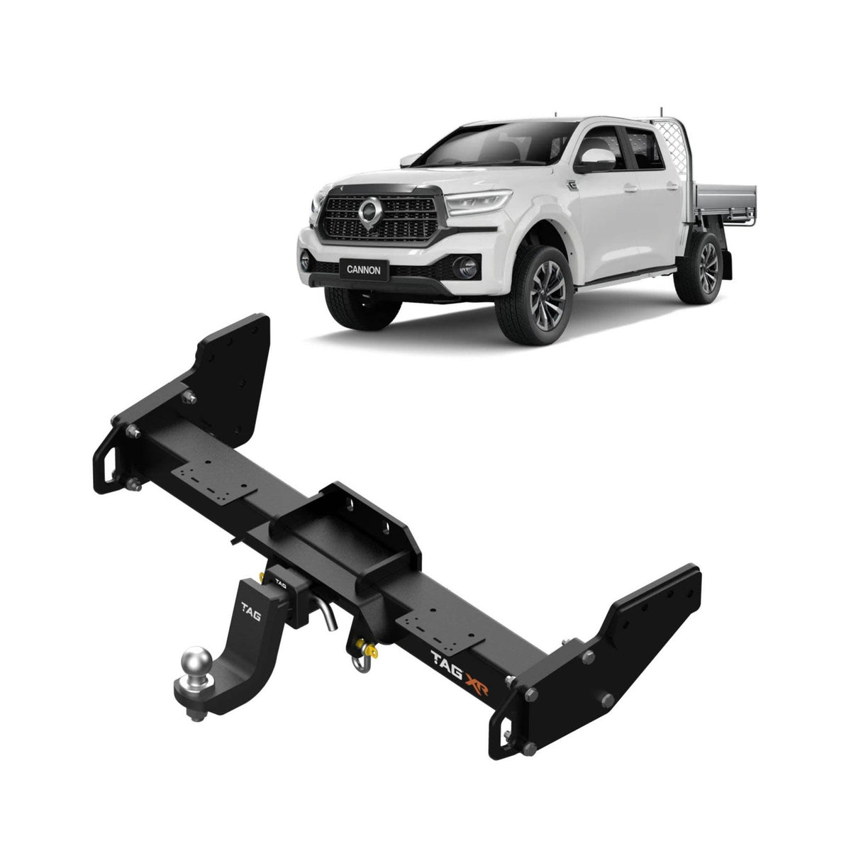 TAG Extreme Recovery Towbar for GWM Cannon Cab Chassis 2020-on | 3500kg towing - TXRA19