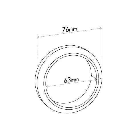 Redback Double Taper Ring Gasket - ID 63mm, OD 76mm, THK 15.5mm, WIRE - UNG018W