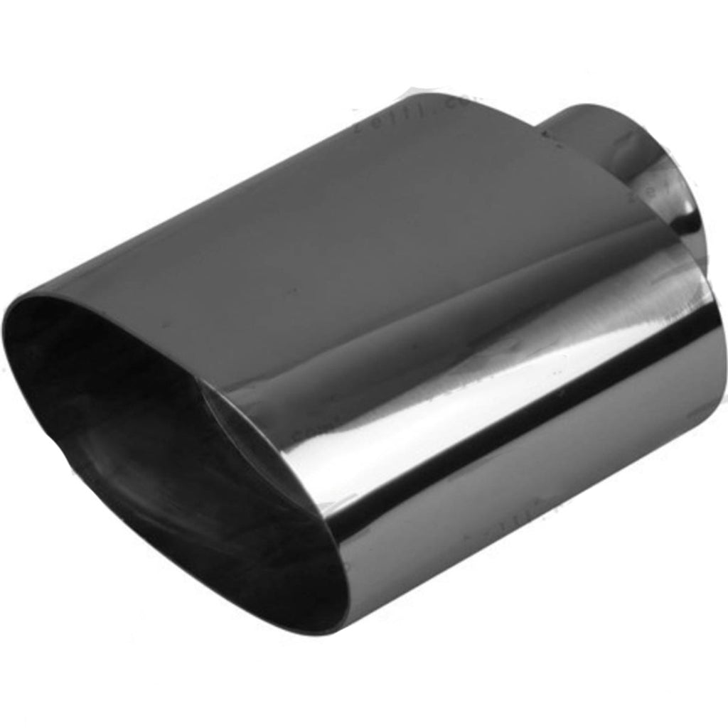 Exhaust Tip - 2 1/4" Inch (In) 5 1/2" Inch (Out) 200mm Long (Oval - Stainless Steel)