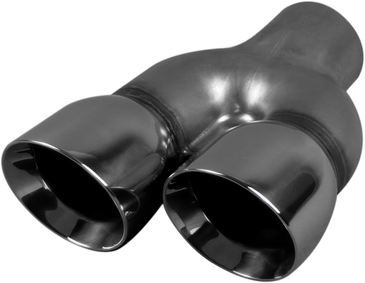 Redback VE Commodore - Right, In 63mm(2-1/2"), Out 76mm(3")x2, Stainless - Z645-63